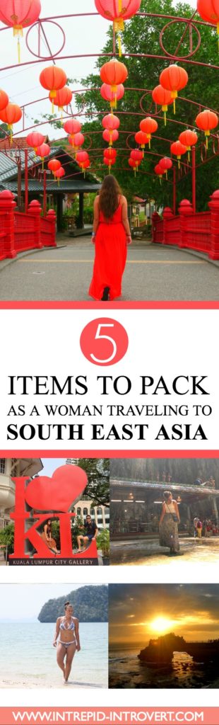 There are always 5 things I pack as a woman traveling to South East Asia; I call them my Fundamental Five! Click here to see what they are!