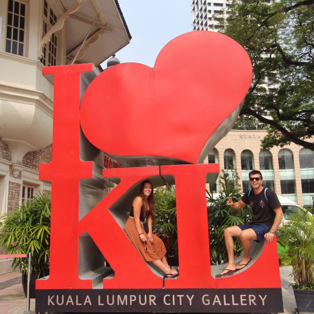 The best of Kuala Lumpur city tour with 'Withlocals' app. Here is the 'I Love KL' monument popular for photos. It's definitely a must-stop