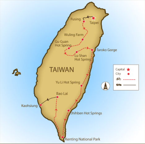 taiwan map kenting