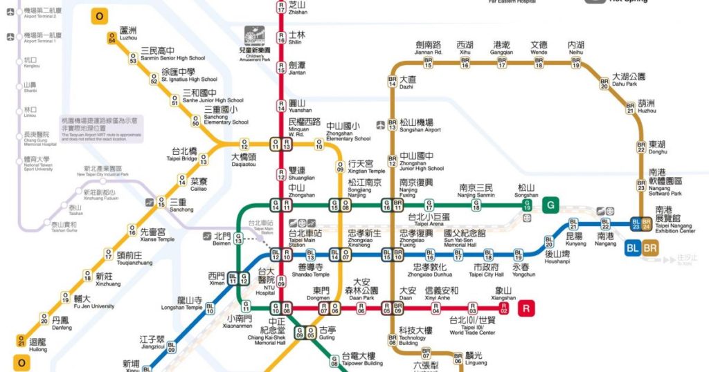 Taipei MRT map