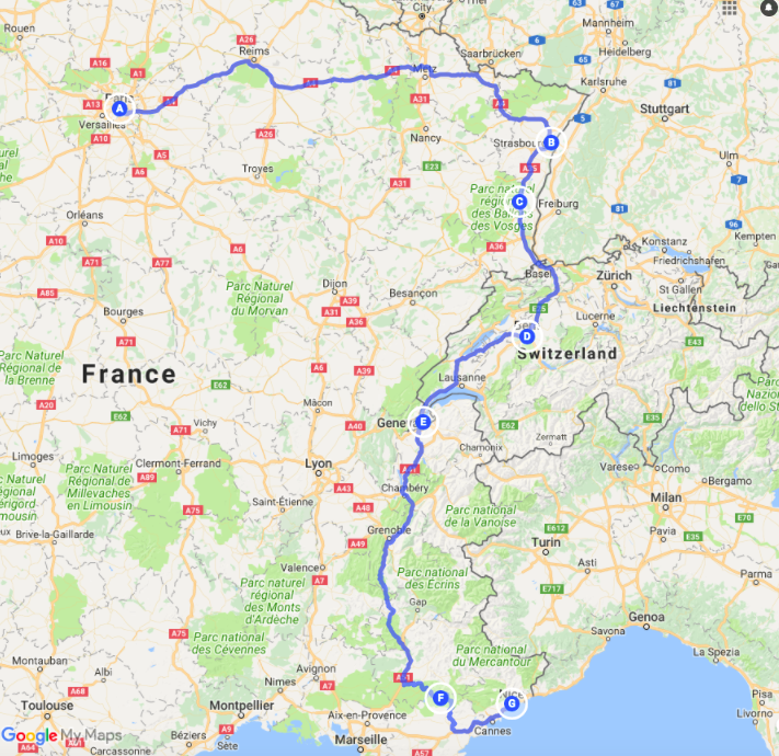 France Road Trip Itinerary