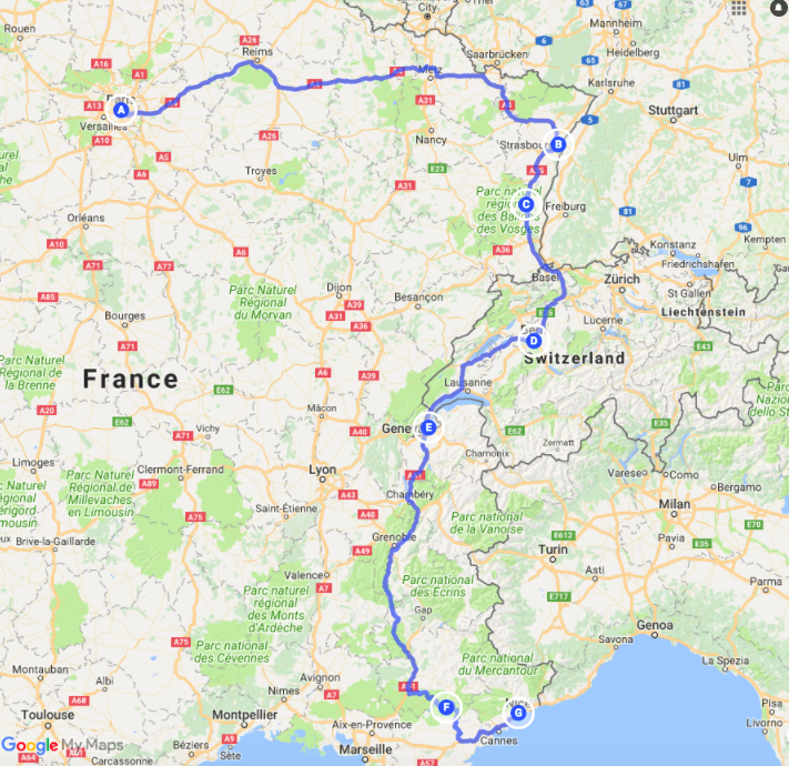 paris to nice travel time