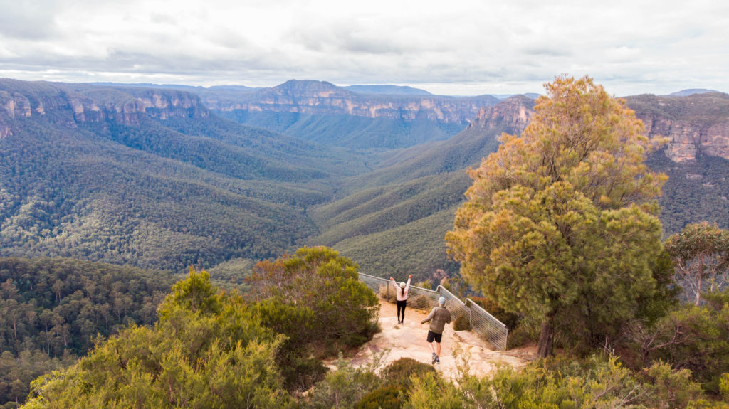 Valley View lookout blue mountains Cairns to Sydney 3 week roadtrip itinerary