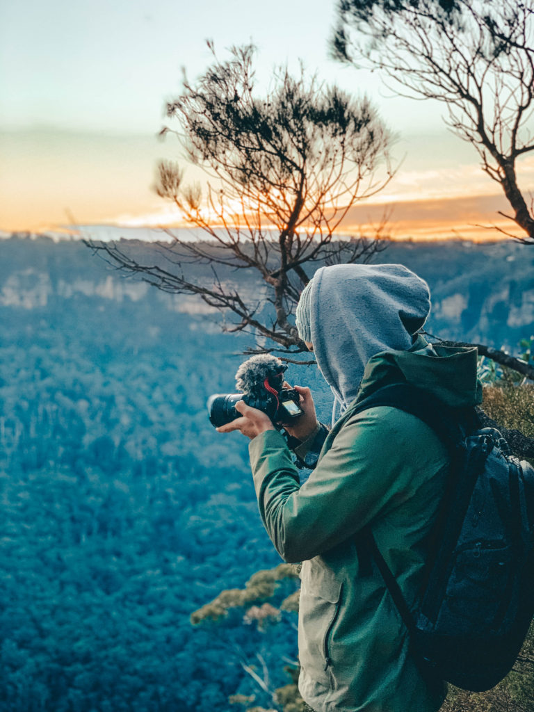 Sublime Point lookout Blue Mountains sunset