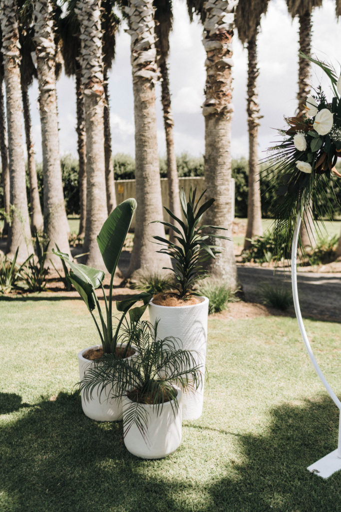 Tropical wedding ceremony inspiration