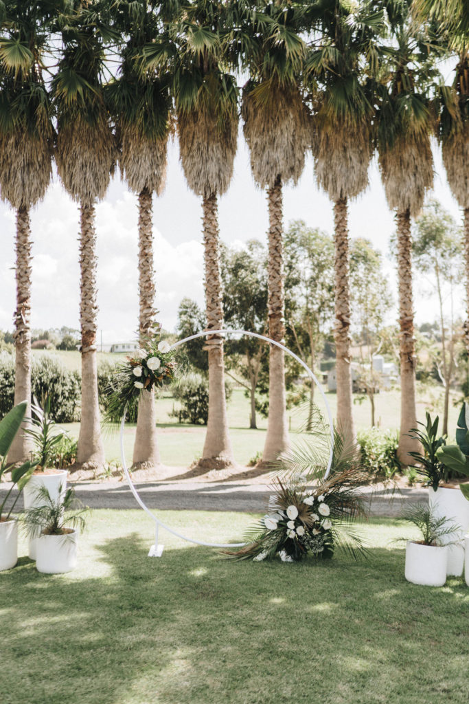 Tropical wedding ceremony inspiration