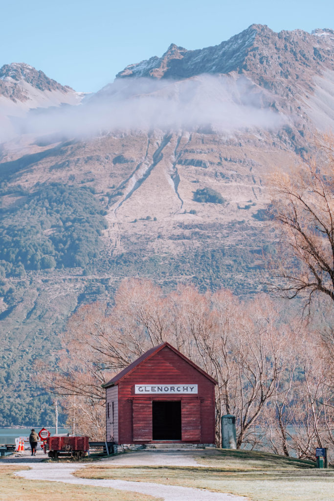 Glenorchy red boat shed